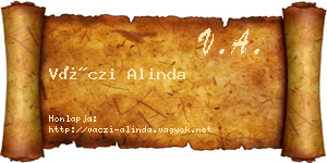 Váczi Alinda névjegykártya